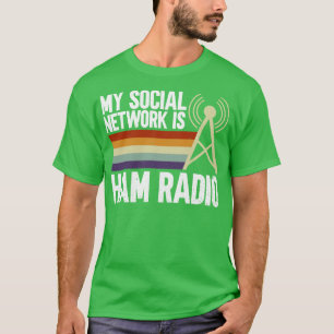 Mijn sociaal netwerk is Radio Ham Radio Radio Radi T-shirt