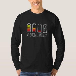 Mijn sociale batterij verlegen t-shirt