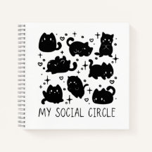 Mijn Sociale Cirkel Mooie Kat Notitieboek
