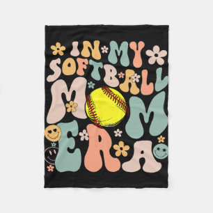 Mijn Softbal Moeder Era Moeder Groovy Life Game Da Fleece Deken