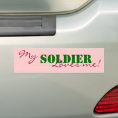 Mijn, Soldier, houdt van mij! Bumpersticker (Op auto)