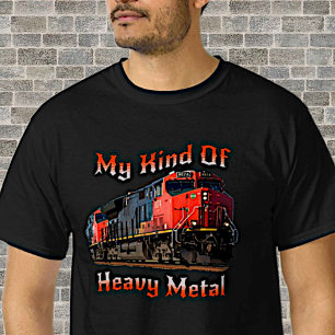 Mijn soort autolocomotief met zware metalen diesel t-shirt
