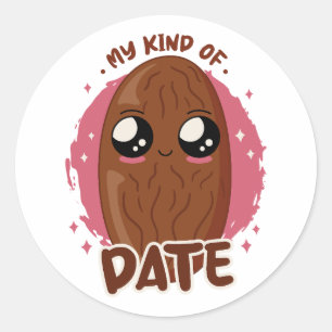 MIJN SOORT DATE KAWAII DATE FRUIT SCHATTIG ETEN RONDE STICKER