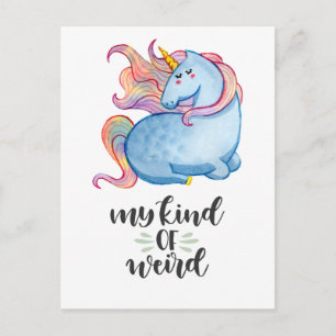 Mijn soort van 'Weird Blue Unicorn' Briefkaart