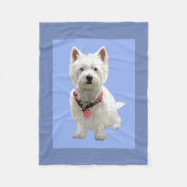 MIJN SPECIALE WESTIE FLEECE DEKEN