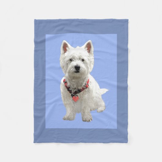 MIJN SPECIALE WESTIE FLEECE DEKEN (Voorkant)