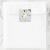 Mijn Speelgoed Fox Terrier Ate mijn Lesson Plan Vierkante Sticker (Tas)