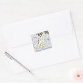 Mijn Speelgoed Fox Terrier Ate mijn Lesson Plan Vierkante Sticker (Envelop)