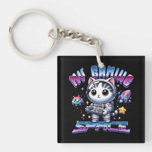 MIJN SPEELRUIMTE - KAWAII SPACE CAT SLEUTELHANGER