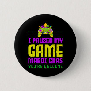 Mijn spel voor Mardi Gras Video Game Control gepau Ronde Button 5,7 Cm