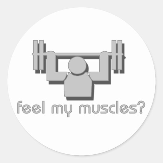 Mijn spieren voelen ronde sticker (Voorkant)