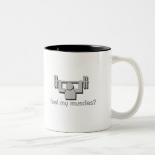 Mijn spieren voelen tweekleurige koffiemok