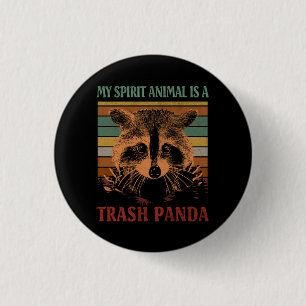 Mijn Spirit Animal is een Trash Panda Racoon P Ronde Button 3,2 Cm