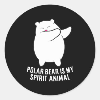 Mijn Spirit Animal Polar Beer Cute Polar Beer Ronde Sticker