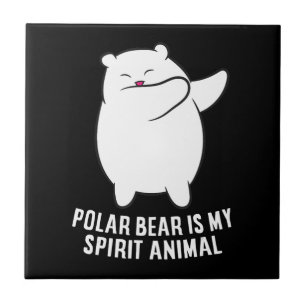 Mijn Spirit Animal Polar Beer Cute Polar Beer Tegeltje