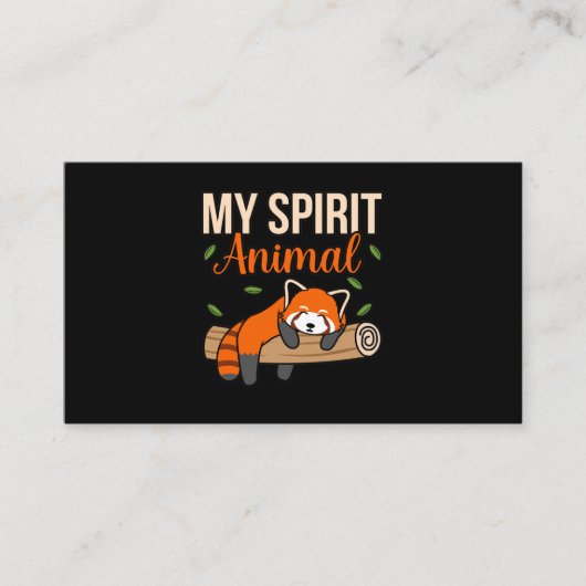 Mijn Spirit Animal Red Pandas Cute Pet Panda Lover Informatiekaartje (Voorkant)