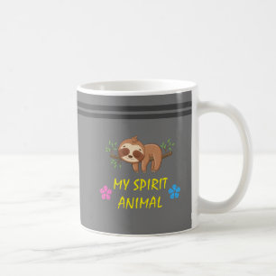 Mijn spirituele dier Cute slapende luiaard Koffiemok