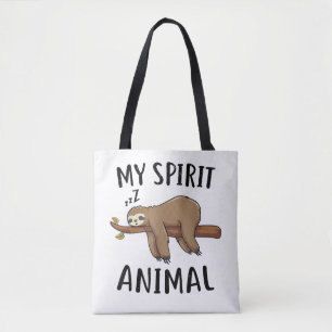 Mijn spirituele dier grappige luiaard cadeau draagtas
