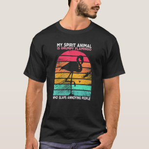 Mijn spirituele dier is een chagrijnige flamingo c t-shirt