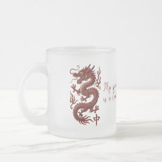 “Mijn spirituele dier is een Crak-draak” Mahjong-m Matglas Koffiemok