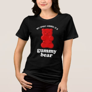 Mijn spirituele dier is een Gummbeer Funny Tri-Blend Shirt
