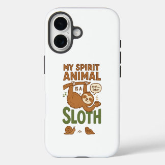 Mijn spirituele dier is een luiaard iPhone 16 hoesje