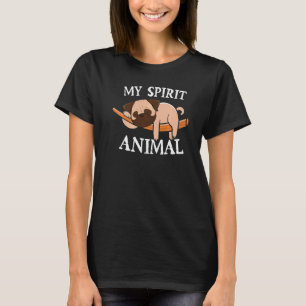 Mijn spirituele dier Pugs Hondenmoeder en Honden T-shirt