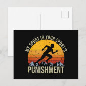 Mijn sport is je sportstrafnummer briefkaart (Voorkant / Achterkant)