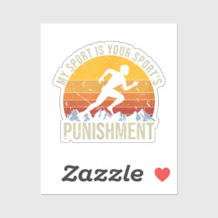 Mijn sport is je sportstrafnummer sticker