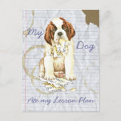 Mijn St. Bernard Ate mijn Lesson Plan Briefkaart (Voorkant)
