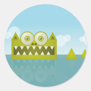 Mijn staart is lang ronde sticker