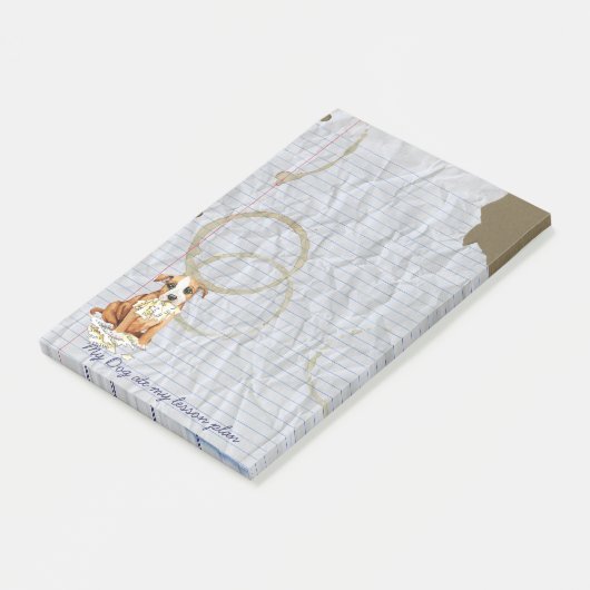 Mijn Stafford Ate Mijn Lesson Plan Post-it® Notes (Schuin)