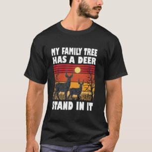 Mijn stamboom heeft een hertenkraam in het jachtpl t-shirt