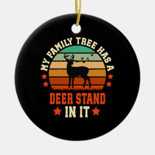 Mijn stamboom heeft een hertenstand in zich keramisch ornament