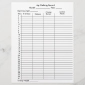 Mijn stappendiagram voor het looprecord flyer (Voorkant)