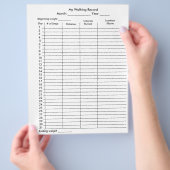 Mijn stappendiagram voor het looprecord flyer (Hand)