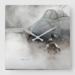 "Mijn steen" — psalm 144:1-2 Vierkante Klok