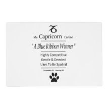 Mijn Steenbok Canine Zodiac Dog Feeding Mat