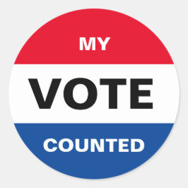 Mijn stem telde een ticker ronde sticker