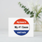 Mijn stemmer bij de verkiezingen briefkaart (Staand voorkant)