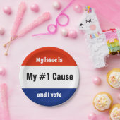 Mijn stemmer bij de verkiezingen papieren bordje (Feest)