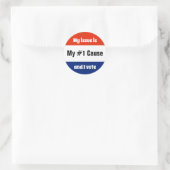 Mijn stemmer bij de verkiezingen ronde sticker (Tas)