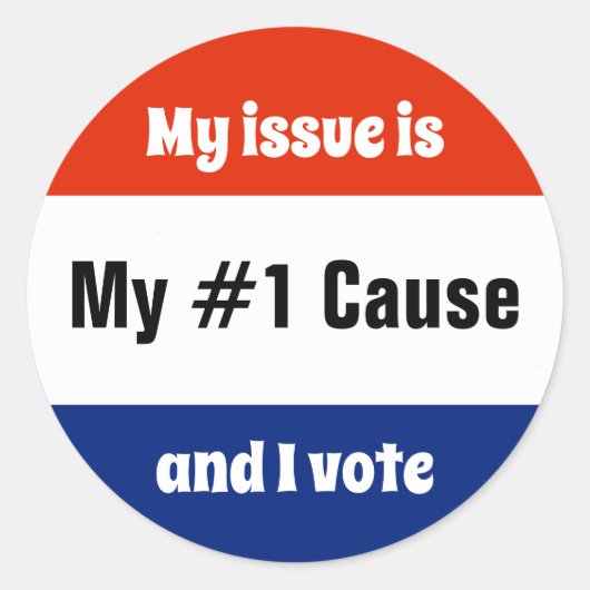 Mijn stemmer bij de verkiezingen ronde sticker (Voorkant)