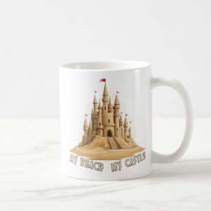 Mijn strand, mijn zandkasteel koffiemok