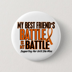 Mijn strijd is te goed voor leukemie ronde button 5,7 cm