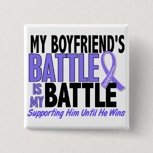 Mijn strijd om boyvriend Esophageal-kanker Vierkante Button 5,1 Cm