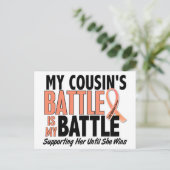 Mijn strijd om neef-baarmoederkanker briefkaart (Staand voorkant)