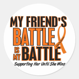 Mijn strijd om vriend leukemie ronde sticker