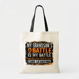 Mijn strijd te 2 leukemie kleinzoon tote bag