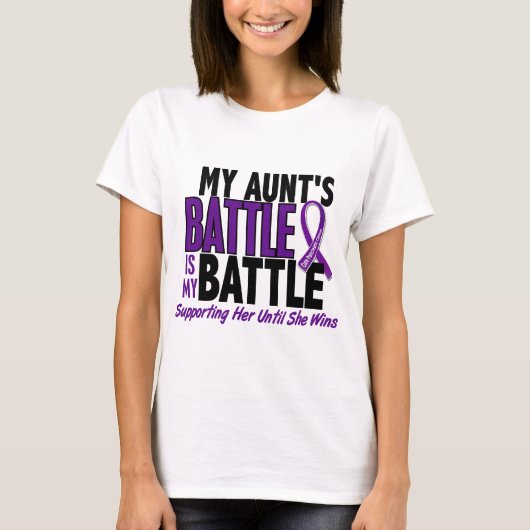 Mijn strijd te tante Pancreatic Cancer T-shirt (Voorkant)